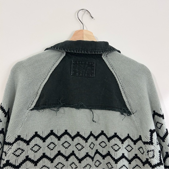 Free People Sweater Jacket Size Medium Black - Picture 6 of 11
